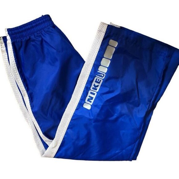 Vintage Nike Pant Youth XL Nylon Windbreaker Breakdance Hip Hop Mesh Tuxedo Stri - Picture 1 of 7